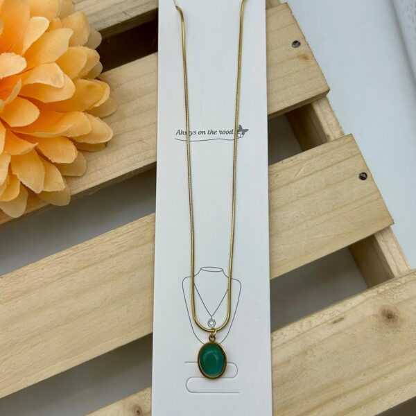 Gold Straight Chain With Freshwater pearl